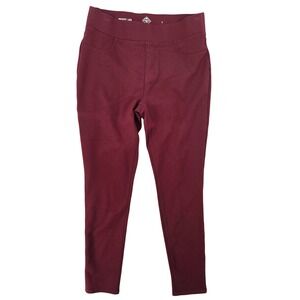 St. John's Bay LARGE Burgundy Skinny Leg Pants Womens Business Casual Stretch